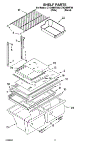 06 - Shelf Parts, Optional Parts parts for Whirlpool Refrigerator ET1GHMXPT00 from AppliancePartsPros.com