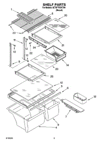 05 - Shelf Parts, Optional Parts parts for Whirlpool Refrigerator 8ET8FTKXKT04 from AppliancePartsPros.com