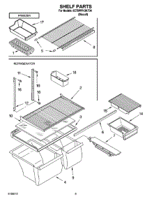 05 - Shelf Parts, Optional Parts parts for Whirlpool Refrigerator 8ET8WPKXKT04 from AppliancePartsPros.com