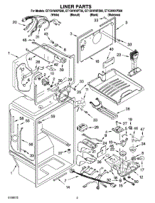 02 - Liner Parts parts for Whirlpool Refrigerator GT1SHWXPS00 from AppliancePartsPros.com