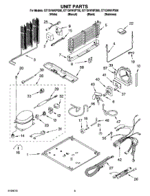 05 - Unit Parts parts for Whirlpool Refrigerator GT1SHWXPS00 from AppliancePartsPros.com