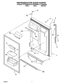 04 - Refrigerator Door Parts parts for Whirlpool Refrigerator GT1PHWXPS00 from AppliancePartsPros.com