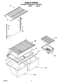 05 - Shelf Parts, Optional Parts parts for Whirlpool Refrigerator ET1WTKXKT04 from AppliancePartsPros.com