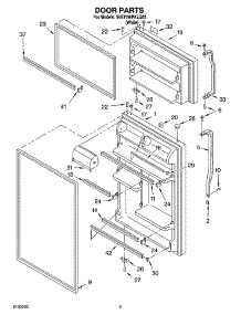 02 - Door Parts parts for Whirlpool Refrigerator 5VET0WPKLQ03 from AppliancePartsPros.com