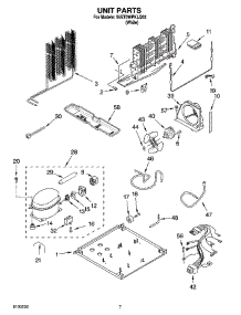 04 - Unit Parts parts for Whirlpool Refrigerator 5VET0WPKLQ03 from AppliancePartsPros.com