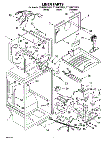 02 - Liner Parts parts for Whirlpool Refrigerator GT1PHWXPB00 from AppliancePartsPros.com