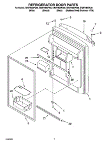 04 - Refrigerator Door Parts parts for Whirlpool Refrigerator GR2FHMXPL00 from AppliancePartsPros.com