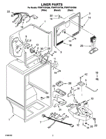 03 - Liner Parts parts for Whirlpool Refrigerator ET8WTKXKB06 from AppliancePartsPros.com