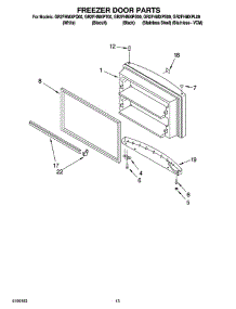 07 - Freezer Door Parts, Optional Parts parts for Whirlpool Refrigerator GR2FHMXPQ00 from AppliancePartsPros.com