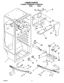 03 - Liner Parts parts for Whirlpool Refrigerator ET4WSMXKQ04 from AppliancePartsPros.com