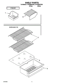 06 - Shelf Parts, Optional Parts parts for Whirlpool Refrigerator ET4WSMXKQ04 from AppliancePartsPros.com