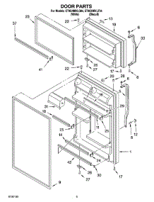 02 - Door Parts parts for Whirlpool Refrigerator ET8GHMXLT04 from AppliancePartsPros.com