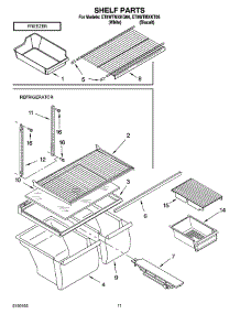 06 - Shelf Parts, Optional Parts parts for Whirlpool Refrigerator ET8WTMXKT06 from AppliancePartsPros.com