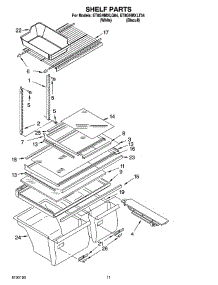 06 - Shelf Parts, Optional Parts parts for Whirlpool Refrigerator ET8GHMXLT04 from AppliancePartsPros.com