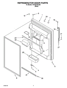 04 - Refrigerator Door Parts parts for Whirlpool Refrigerator 5VET3DTKLQ03 from AppliancePartsPros.com