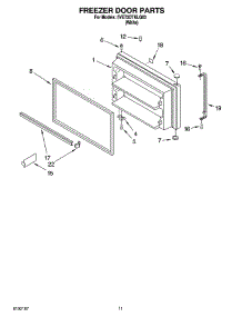 06 - Freezer Door Parts, Optional Parts parts for Whirlpool Refrigerator 5VET3DTKLQ03 from AppliancePartsPros.com