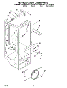 02 - Refrigerator Liner Parts parts for Whirlpool Refrigerator GC3CHAXNQ00 from AppliancePartsPros.com