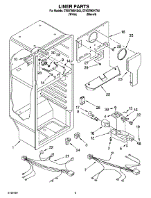 03 - Liner Parts parts for Whirlpool Refrigerator ET8GTMXKT02 from AppliancePartsPros.com
