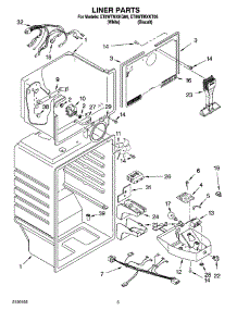03 - Liner Parts parts for Whirlpool Refrigerator ET8WTMXKQ06 from AppliancePartsPros.com