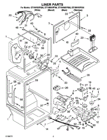 02 - Liner Parts parts for Whirlpool Refrigerator GT1NHWXPB00 from AppliancePartsPros.com