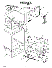 03 - Liner Parts parts for Whirlpool Refrigerator 5VET2WPKLQ03 from AppliancePartsPros.com