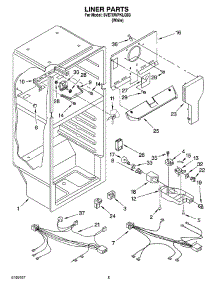 03 - Liner Parts parts for Whirlpool Refrigerator 5VET6WPKLQ03 from AppliancePartsPros.com