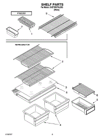 05 - Shelf Parts, Optional Parts parts for Whirlpool Refrigerator 5VET6WPKLQ03 from AppliancePartsPros.com