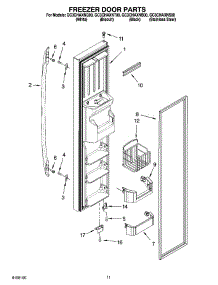 07 - Freezer Door Parts parts for Whirlpool Refrigerator GC3CHAXNQ00 from AppliancePartsPros.com