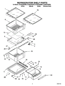 03 - Refrigerator Shelf Parts parts for Whirlpool Refrigerator GC3PHEXNS00 from AppliancePartsPros.com