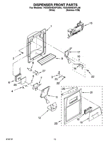 08 - Dispenser Front Parts parts for Whirlpool Refrigerator 7GS2SHEXPQ00 from AppliancePartsPros.com