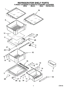 03 - Refrigerator Shelf Parts parts for Whirlpool Refrigerator GC3CHAXNS00 from AppliancePartsPros.com