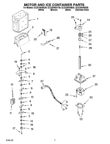 05 - Motor And Ice Container Parts parts for Whirlpool Refrigerator GC3CHAXNS00 from AppliancePartsPros.com