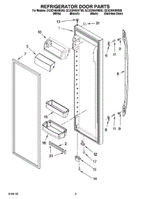 06 - Refrigerator Door Parts parts for Whirlpool Refrigerator GC3CHAXNS00 from AppliancePartsPros.com