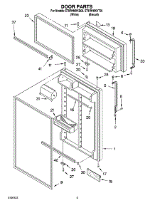 02 - Door Parts parts for Whirlpool Refrigerator ET8RHMXKT05 from AppliancePartsPros.com