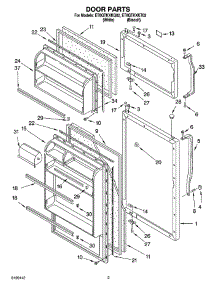 02 - Door Parts parts for Whirlpool Refrigerator ET8GTKXKT02 from AppliancePartsPros.com