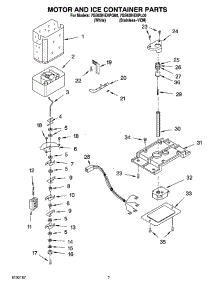 05 - Motor And Ice Container Parts parts for Whirlpool Refrigerator 7GS6SHEXPL00 from AppliancePartsPros.com