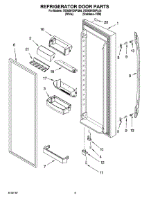 06 - Refrigerator Door Parts parts for Whirlpool Refrigerator 7GS6SHEXPL00 from AppliancePartsPros.com
