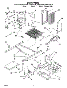 11 - Unit Parts parts for Whirlpool Refrigerator ED5SHAXNT01 from AppliancePartsPros.com