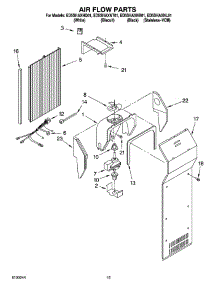 09 - Air Flow Parts parts for Whirlpool Refrigerator ED5SHAXNB01 from AppliancePartsPros.com
