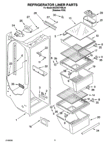 02 - Refrigerator Liner Parts parts for Whirlpool Refrigerator 3XES0GTKNL00 from AppliancePartsPros.com