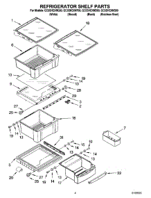 03 - Refrigerator Shelf Parts parts for Whirlpool Refrigerator GC3SHEXNB00 from AppliancePartsPros.com