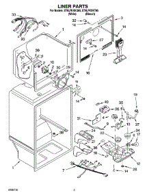 03 - Liner Parts parts for Whirlpool Refrigerator ET8LFKXKT05 from AppliancePartsPros.com