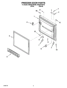03 - Freezer Door Parts parts for Whirlpool Refrigerator GB2SHKXMT00 from AppliancePartsPros.com