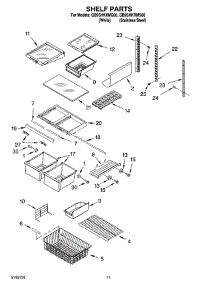 07 - Shelf Parts, Optional Parts parts for Whirlpool Refrigerator GB9SHKXMQ00 from AppliancePartsPros.com