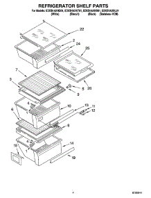 03 - Refrigerator Shelf Parts parts for Whirlpool Refrigerator ED5SHAXNQ01 from AppliancePartsPros.com