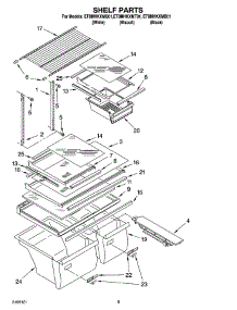 05 - Shelf Parts, Optional Parts parts for Whirlpool Refrigerator ET8MHKXMQ01 from AppliancePartsPros.com