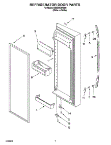 06 - Refrigerator Door Parts parts for Whirlpool Refrigerator GS2SHKXNQ00 from AppliancePartsPros.com