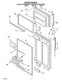02 - Door Parts parts for Whirlpool Refrigerator ET8CHKXKB05 from AppliancePartsPros.com