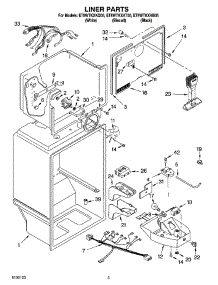 03 - Liner Parts parts for Whirlpool Refrigerator ET8WTKXKB05 from AppliancePartsPros.com