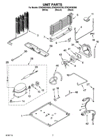 04 - Unit Parts parts for Whirlpool Refrigerator ET8CHKXKT05 from AppliancePartsPros.com